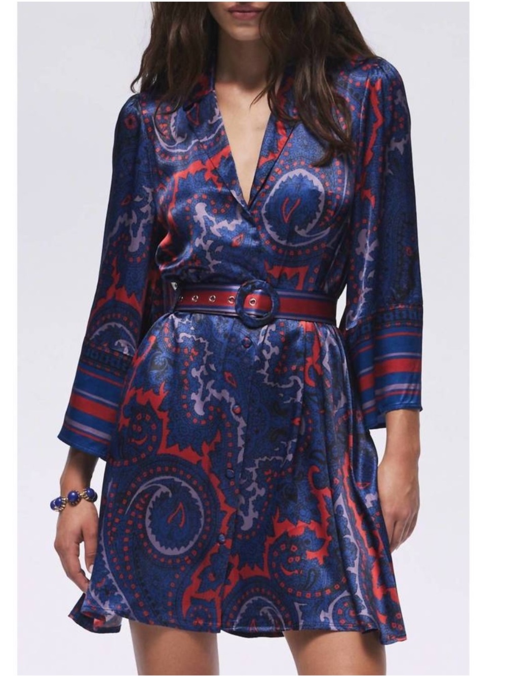 Hermoza | Gabriela Midnight Blue Belted Dress -XS